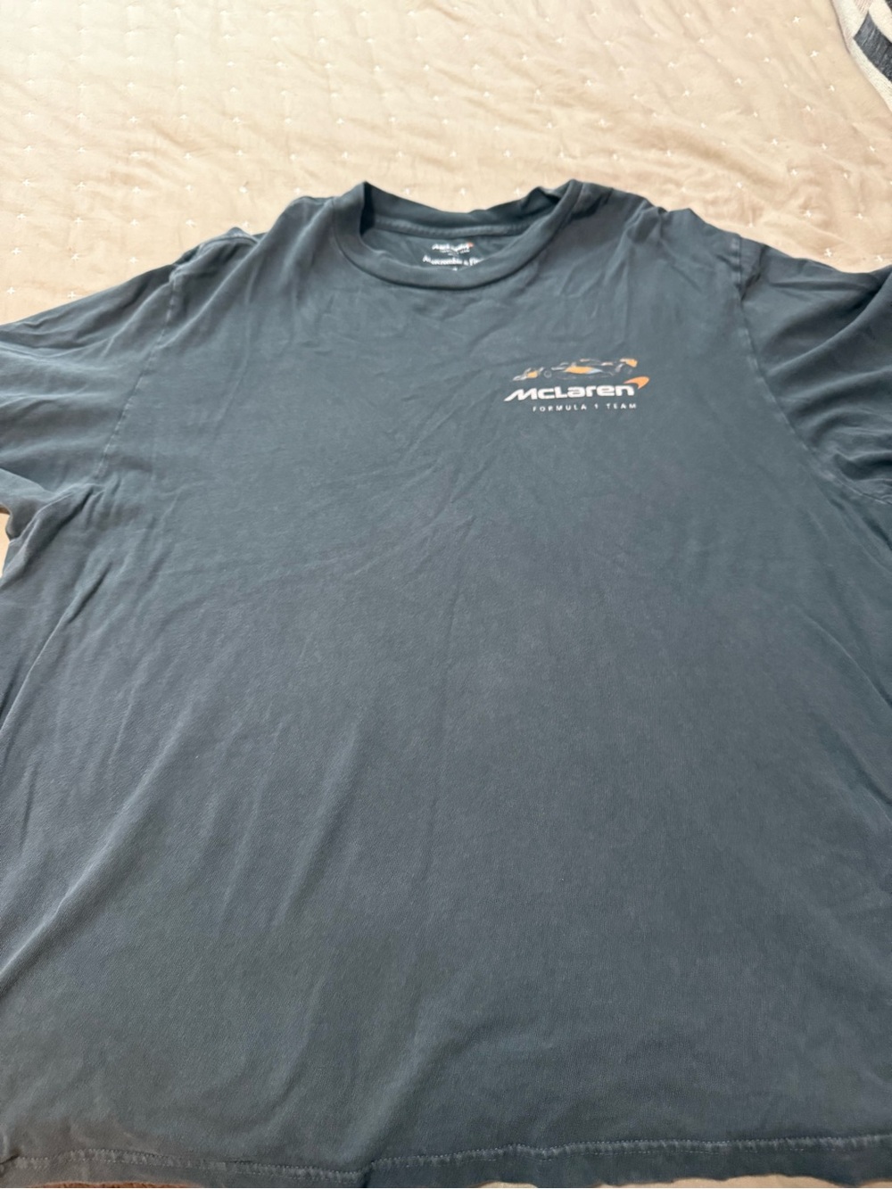 Abercrombie and Fitch Men's Crew Neck T-Shirt in Dark Navy